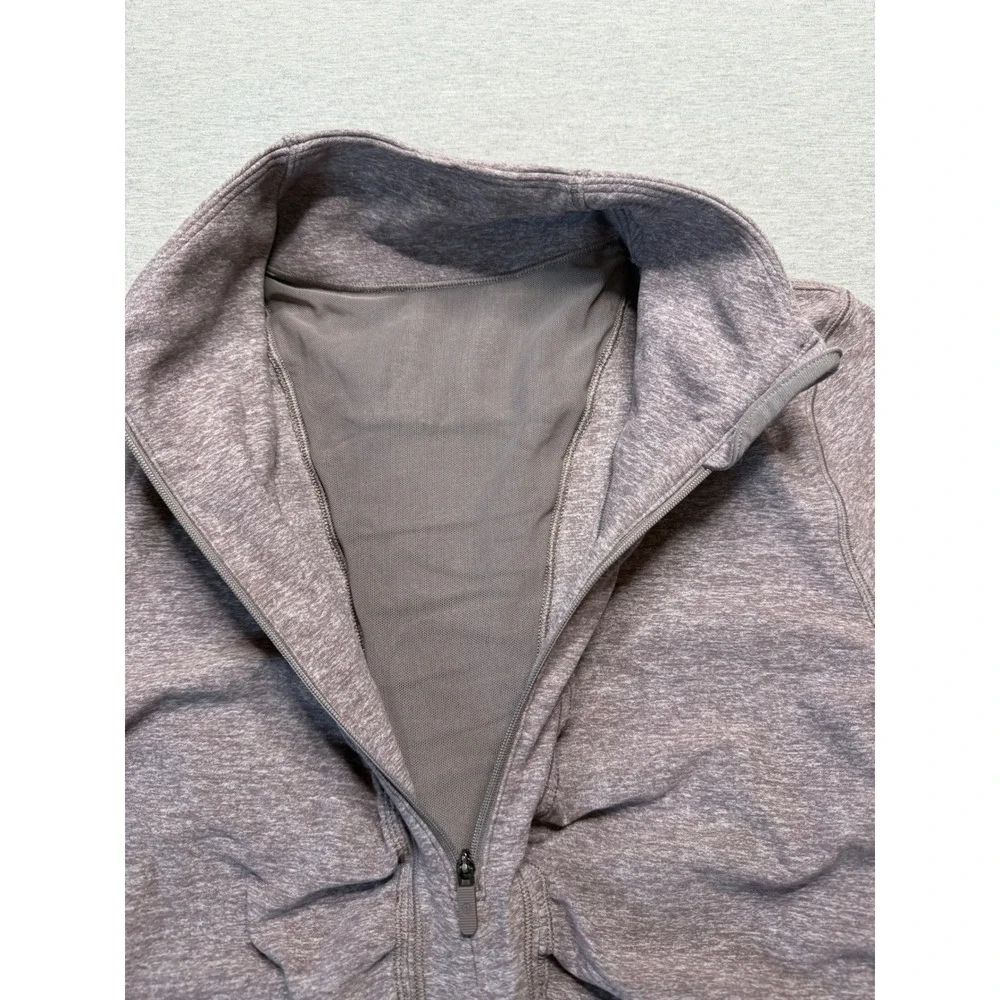 Lululemon Heathered Lunar Rock Ruched back & side cypress kiss 1/2 Zip Jacket 12